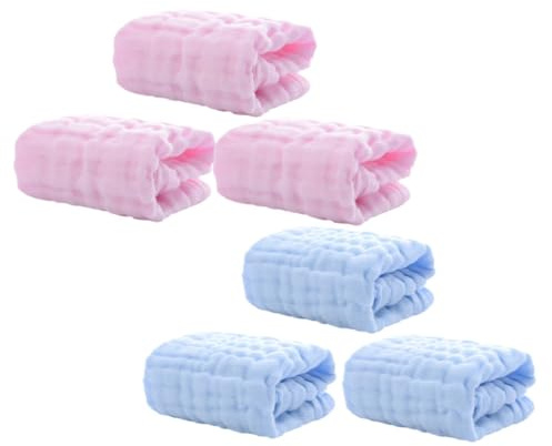 BESTonZON 6pièces Mousseline Débarbouillettes pour Nourrissons Bavoirs Serviettes pour Absorber la Salive