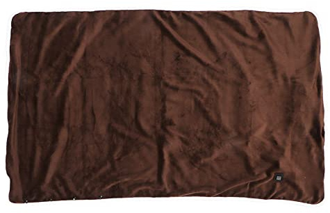 Bonbela USB-Heizschal-Heizdecke, 3 Temperaturstufen, Weich und Warm, Sicher und Langlebig, Premium-Stoff (mit Festem), Braun