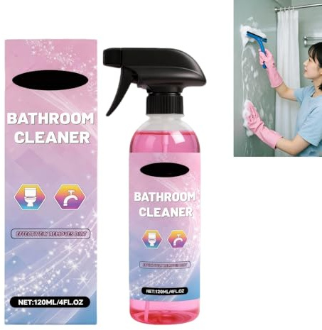 Universellt badrum-avkalknings-rengöringsspray, rengörare lämplig för kakel-glas-badkar-porslin, skumrengöring, toalettspecial-högpresterande fläckrengöring skumspray. (1 st)