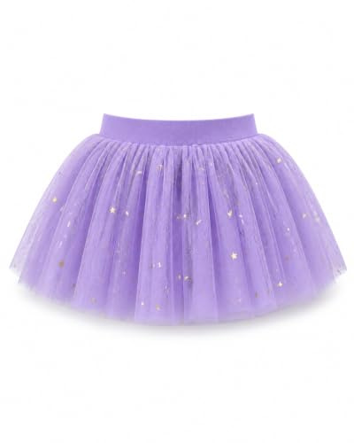 JiAmy Girls Star Moon Sequin Tutu Skirt Ballet Party for 3-14 Years | 3-14 years; 100% Polyester layered tulle with elastic waist and gold star moon sequins for ballet, party and dress up