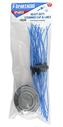 Spartacus Strimmer Heavy Duty Cap Cover + 20 Lines Fits Black & Decker A6489 GL7033 GL8033 GL9035