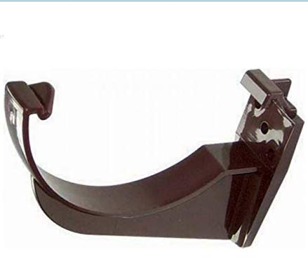 FLOPLAST 112mm Half Round Fascia Gutter Bracket - Brown - Bag of 2