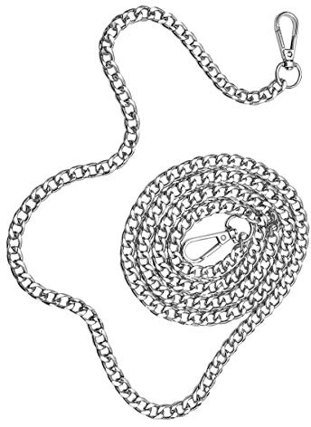 Supvox Taschenkette Silber 63 Zoll Metall Umhängetasche Kettenriemen Mit Stabile Metallschnallen Abnehmbar Verstellbar Für DIY Handtasche Schultergurt Zubehör
