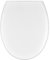 King Seat Universal-WC-Sitz, ovale Form, Duroplast, antibakteriell, einfache Montage, Schnellverschluss, Soft-Close, weiß