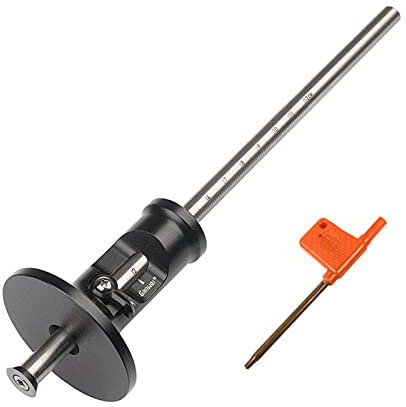 Woodworking Marking Gauge, Micro Adjustable Wheel Woodworking Scriber Fine DIY Portable Marking Gauge Ruler, with Micro Adjust Function, for Soft Wood/Hard Wood(Black)