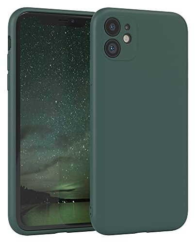 EAZY CASE - Silikonhülle für iPhone 11 Hülle Silikon Case Grün weich stoßfeste Handyhülle Schutzhülle mit Kameraschutz Dünn Premium Schutz Cover TPU Phone Bumper in Piniengrün Matt