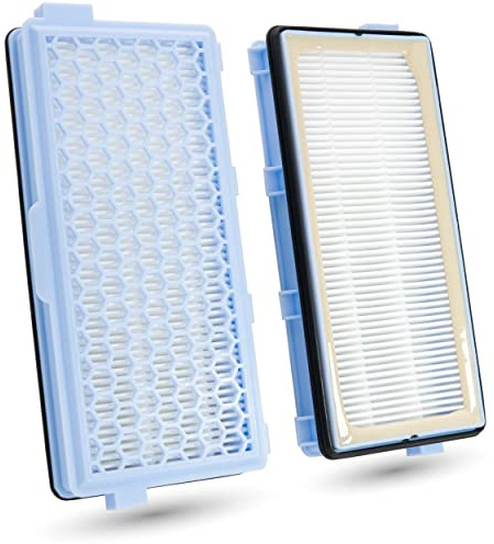 Hepa Filter 2 st. dammsugarfilter ersättning för Miele AirClean SF-HA 50 passar Miele S4, S5, S6, S8, s8340 dammsugarfilter