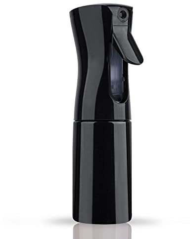 TANSHINE Vaporisateur Cheveux Boucle Pulverisateur Cheveux Vaporisateurs Rechargeable d Eau Brumisateur pour Plante Interieur,Coiffeur,Fleurs Noir,Spray Alcool,200 ml