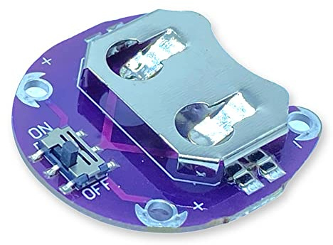 NGEN Lilypad Module de support de batterie pour piles CR2032 de 20 mm avec interrupteur coulissant ON/Off pour appareils portables et autres projets de batterie ultra portables