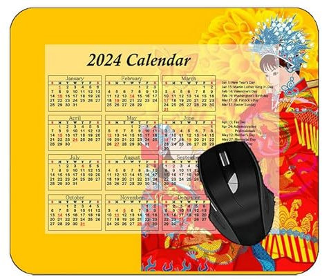 YENDOSTEEN 2024 Kalender Mauspad,Blumenbank Glasvase Mauspads PAD#322 300 * 250 * 3 mm