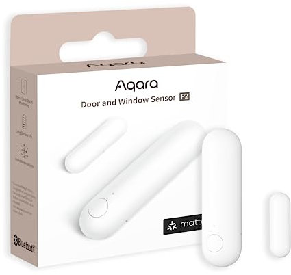 Aqara Door and Window Sensor P2, Matter over Thread, Requires Thread Border Router, Contact Sensor with Remote Alarm and Local Automation, Supports Apple Home, Google Home, Alexa and SmartThings