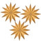 30 cm Navidad plegable estrellas,3 estrellas de papel, estrellas de papel de color madera, estrellas de papel de Navidad, 12 puntas de papel para colgar, estrellas decorativas para colgar, estrellas