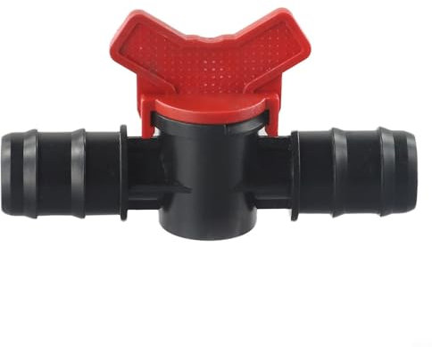 Getdoublerich Válvula de bola de parada de 10 piezas, conector de tubo PE 4 manguera de goteo 16 20 25 mm válvula de enchufe fiable para riego de jardín (25 mm x 25 mm)