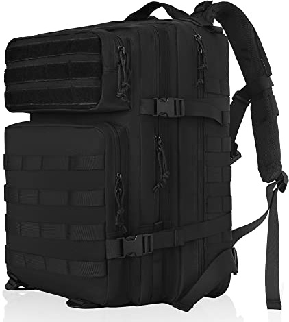OUUTMEE 35L/45L Militärischer Taktischer Rucksack mit MOLLE-System, Wasserdicht Army Assault Tagesrucksack, Große Kapazität Wanderrucksäcke Militär Survival Rucksack für Wanderungen, Reisen, Camping