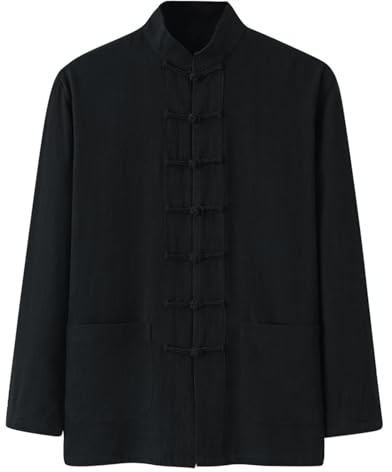 Camicia di lino uomo cinese arti marziali giacca uniforme tradizionale capispalla per arti marziali Kung Fu Tai Chi Wushu per uomini donne costume tang stile abbigliamento camicia medievale