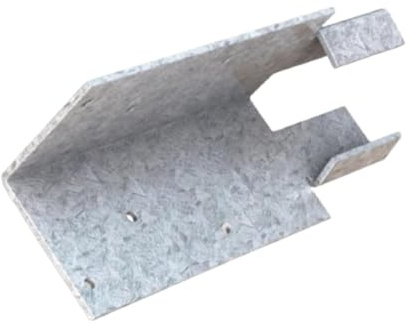 [FIXINGS DIRECT] Dual Galvanised Mortice Arris Rail Brackets For Concrete Posts - *UPGRADED VERSION* - Wind Proof Design Perfect For Fether Edge (200 x 62 x 62) (4, Universal)