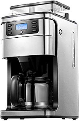 CVNIMV Cafetera Espresso Totalmente automática, cafetera doméstica con Molinillo, cafetera de café en Polvo, cafetera de Goteo, Gran Capacidad de 1500 ml, Cita Las 24 Horas