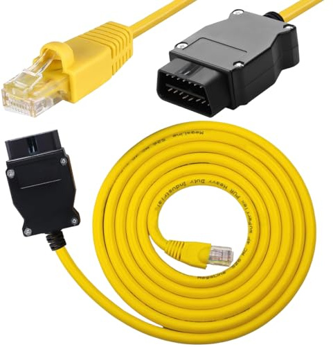 Xiatiaosann OBD2 to Ethernet Cable, ENET RJ45 Cable for BMW F- Series, G-Series Coding, Compatible with E-SYS Icom Adapter, Ethernet RJ45 to OBDII Interface Car Diagnostic Coding