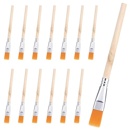 Paint Brush Set for Art, 14 Pcs Nylon Paintbrushes Flat small Paint Brushes for Watercolor Artist Brushes for Kids Art Painters Students