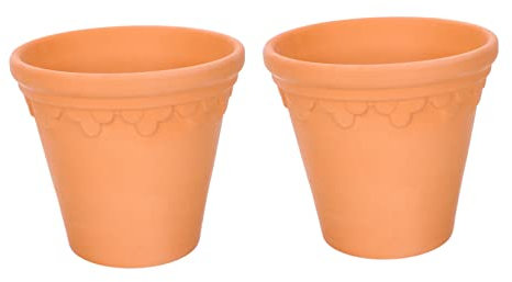 Toyvian 2stücke Blumentopf Dekorativ Garten Pflanzen Topf Übertopf Cotta Töpfe Blumentöpfe Innen Außen Blumenzuber
