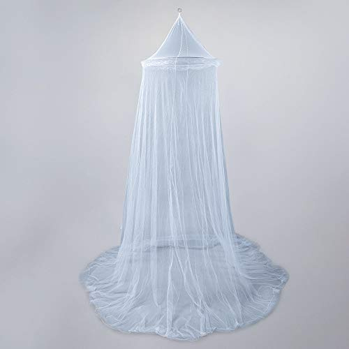 Universeller Baldachin für Einzel-, Kingsize-Betten, Hängematten, Kinderbetten - Innen- und Außenbereich, leicht und atmungsaktiv, Weiß/Blau/Rosa, 0,6 x 2,5 x 8,5 m