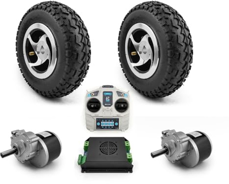 L-faster Doppia Ruota da 9 Pollici 75 Giri/min 120 Giri/min 24 V 350 W Kit motoriduttore Spazzolato per Carrello carriola per Attrezzi da Giardino da Golf (ESC Big Kit, 24V350W 75RPM Max Speed 4kph)