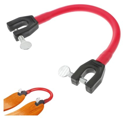 Connettore per Punta da Sci per Bambini, Ausilio per l'Allenamento dello Sci per Principianti, Morsetto Ferma Punte ‌Ski‌ Accessori Aiuta a Mantenere l'Equilibrio e la Velocità di Controllo, Rosso