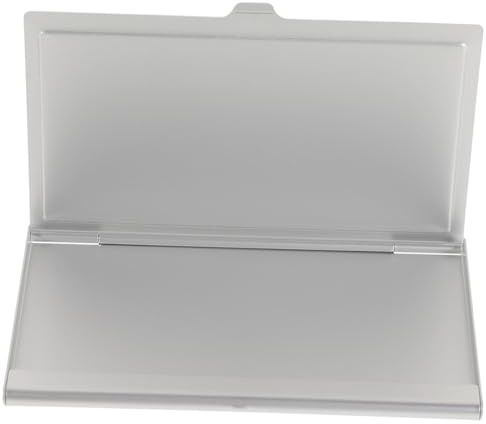 DIKACA Aluminium Visitenkartenetui Sublimation Blanko mit Konkaver Oberfläche für DIY Druck Langlebige Namenskartenbox Geräumig Edles Geschenk für Geschäftskunden