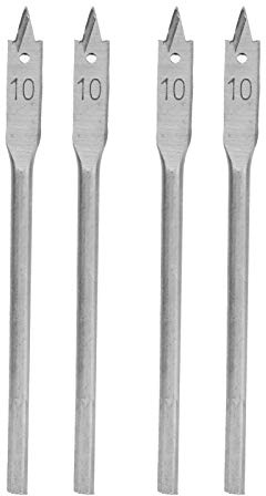 4Pcs Flat Wood Drill Bit Set High Carbon Steel 10mm Spade Boring Drill Bits for Woodworking