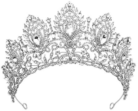 Krone Große Brautkrone, Diadem, Damen-Tiara, Hochzeitskleid(Color 4)