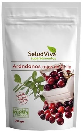 Arándanos Rojos de Chile 200g | Salud Viva | Berries Deshidratados Naturales | Alto en Antioxidantes | Sin Gluten | Snack Saludable y Ideal para Smoothies