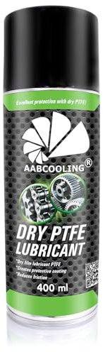 AABCOOLING Torrt PTFE-smörjmedel 400ml - Teflon Sprayspray för Kedjor, Verktyg, Elmaskiner och Jordbruksmaskiner, Hög Slitstyrka och Mycket Låg Friktion för Mekaniska System