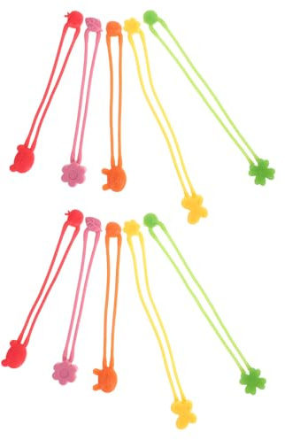 Beavorty Fasce in Silicone Elastiche 10 Pezzi Riutilizzabili per Fissaggio Alimenti e Scatole, Multifunzione per Cucina e Decorazione Sacchetti, Resistenti e Lavabili per Uso Domestico