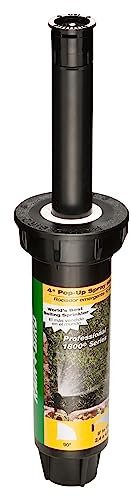 Rain Bird 1804Q Aspersor emergente Profesional, patrón de círculo de 90°, Distancia de pulverización de 8 a 15 pies, Altura emergente de 4 Pulgadas