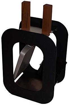 Kaminbesteck Kamingarnitur mit Nussholzgriffen in drei Farben B/H/T - 23/40,5/15 cm by MS Beschläge® (Schwarz)