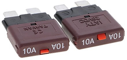 perfk 12V Auto Mini Manuelle Sicherungsschalter Schutzschalter Sicherungsschutzschalter für Rennwagen oder Auto - 10A, Grün
