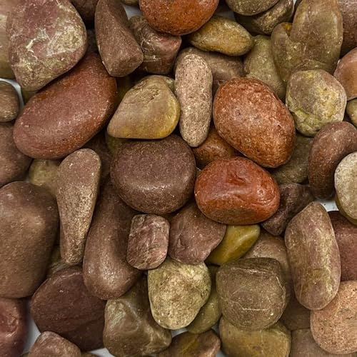 Eurosand FLUSSKIESEL, 1 kg. Kieselsteine gerundet, 20-60mm Flußkiesel 1000 g. DUNKELROT