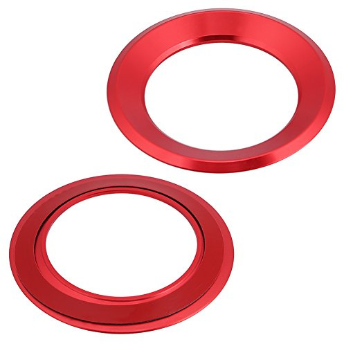 Anello volante per auto, 3 colori in lega di alluminio Copertura coprivolante(rosso)