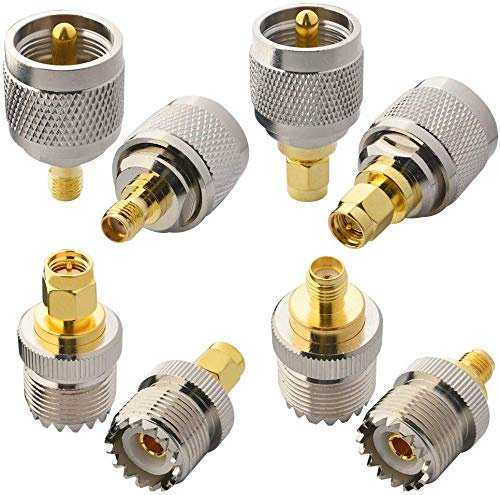 YILIANDUO SMA zu UHF 2er Set RF Koaxial CB Funkadapter SMA zu UHF PL259 | PL259 SO239 WiFi Antennenadapter für CB-Funk, Walkie-Talkies, Handfunkgeräte, Antennen, SWR-Meter und Amateurfunk.