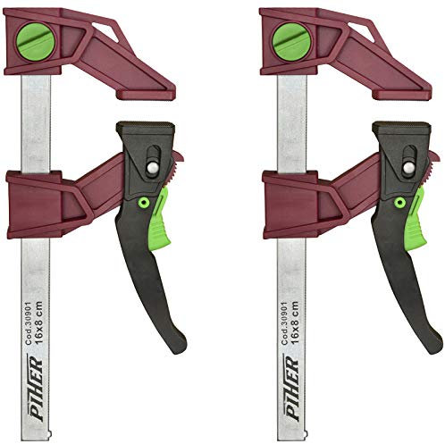 2 x Piher Light Zwinge 30 cm 120 kg Hebel Spann Klemme Schraubzwinge Hebel-Zwinge