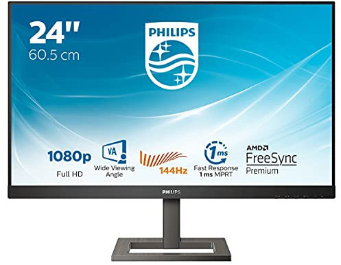 Philips 242E1GAEZ - 24 Zoll FHD Gaming Monitor, 144 Hz, 1ms, FreeSync Premium (1920x1080, HDMI, DisplayPort) schwarz