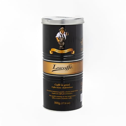 Lucaffé - boîte à café grain Mr. Exclusive 100% Arabica, 500 Gr | grain de café pour expresso machine a cafe grain | Torréfaction moyenne | Goût doux et crémeux | Arôme intense et enveloppant