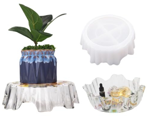 Fineinno Schale Silikonform Rund Tablett Epoxidharz Formen Schalen Gießformen Schüssel Resin Formen Silikon Unregelmäßige Ablage Zum Basteln Und Zur Schmuckaufbewahrung Seifenschale