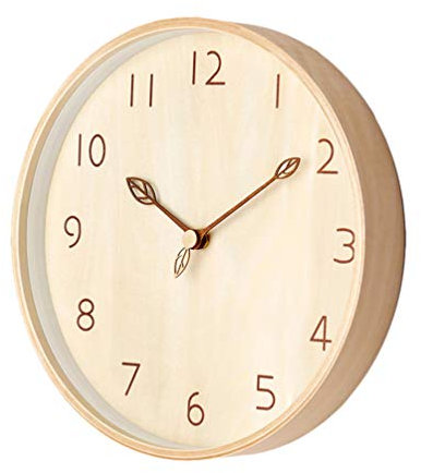 MAGICLULU Wanduhr Mit Zweigzeiger Aus Holz Wanddekorationsuhr Haushaltsuhr Wandkunstuhr Für Zuhause Wohnzimmer Schlafzimmer Büro