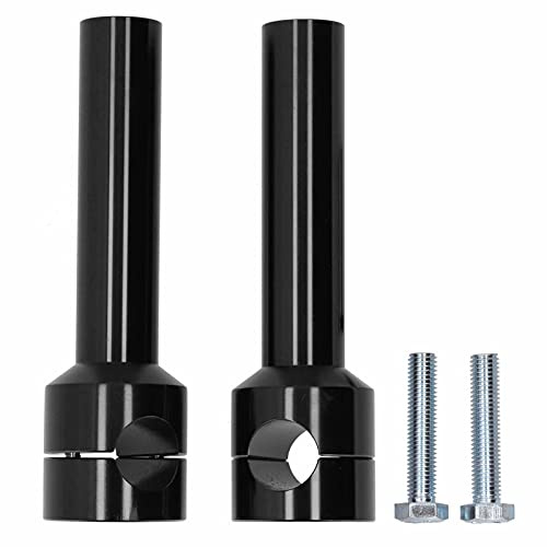 Motorcycle Handlebar Riser, Fydun Motorcycle Handlebar Riser Kit, 2pcs 25mm Aluminum Alloy Universal Handlebar Bar Risers Mount Clamp Adapter Motorcycle Modification (Black)