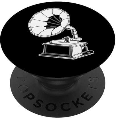 Giradischi vintage classico giradischi in vinile grammofono PopSockets PopGrip Intercambiabile