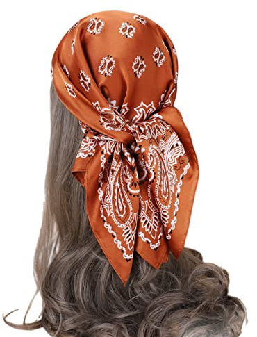 FAIRYGATE Seideschal Damen Halstücher Seidentuch Schals Halstuch Seiden schal Scarf Bandana Taschentuch Ansatz Handgelenk Kopftücher 29013