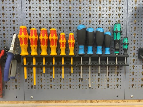 Schraubendreher und Zangen Halter passend für Küpper Lochwand Werkzeughalter Systemhalter Schwarz (1x Zangen)