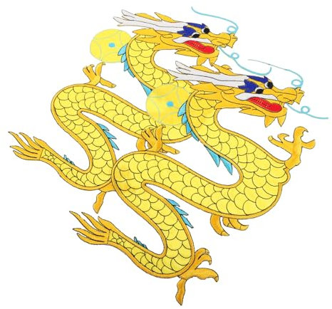 STOBOK Chinesische Drachen-Aufnäher Für Kleidung 2 Stück Drachen-Stickerei-Aufnäher Goldener Drache Zum Aufbügeln Zum Aufnähen Bestickte Applikationen Für Diy-Kleidung Jacken Jeans
