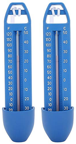 Zerodis 16.5x3.7cm 2Pcs Swimming Pool Thermometer Easy-to-Read Floating Thermometer - Sauna Hot Spring for Swimming Pool Accessories
